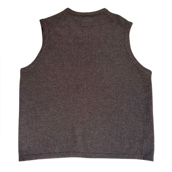 Allen Solly Vintage Sweater Vest 100% Lambswool Mens Size XL Brown - Picture 2 of 5